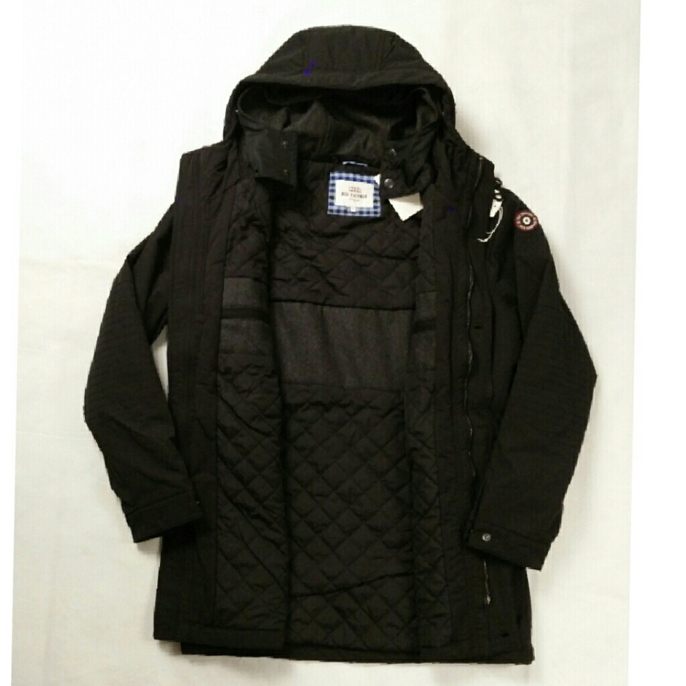 NEW Ben Sherman Anorak Coat Black Size L - Picture 2 of 3